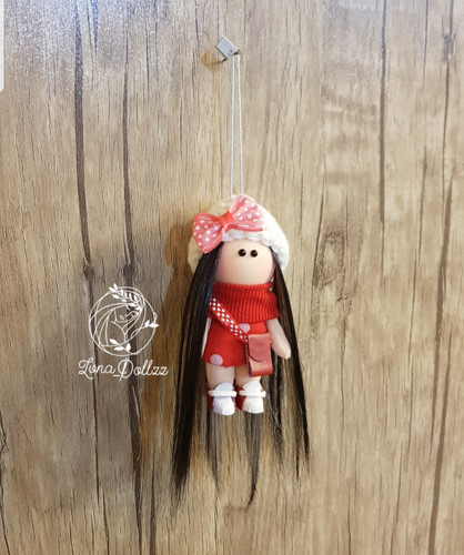 عروسک آویز ماشین ۱۰سانتی پاپیونی