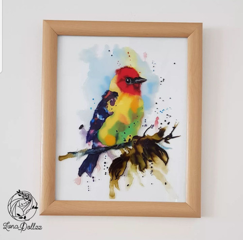 تابلوی ویترای گنجشک