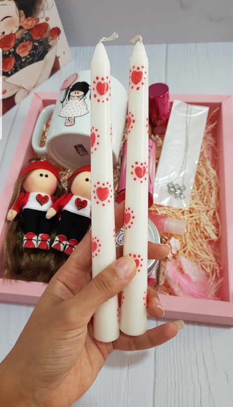 شمع قلمی ۲۰سانتی نقاشی شده