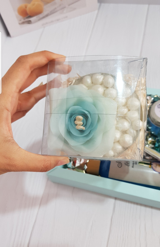 شمع دستساز رز با مرواریدهای شمعی