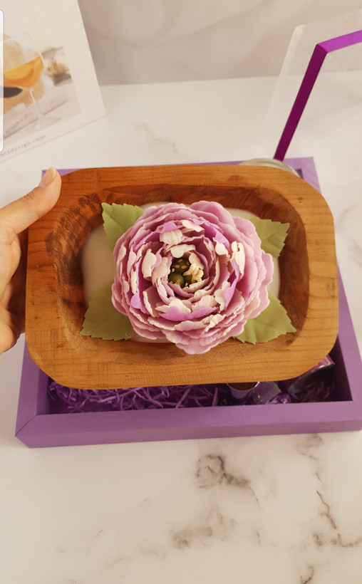 شمع گل تماما دستساز